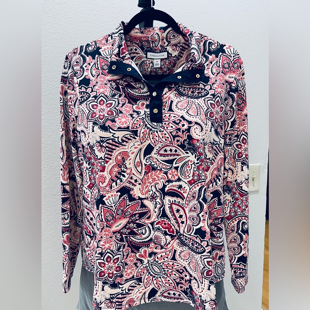 Charter Club long sleeve golf shirt Size XL
